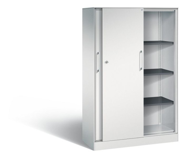 C+P Schiebetürenschrank Asisto, H1635xB1000xT435mm, Farbe: Lichtgrau, Bügelgriff, 4 OH, 142012-000 S10033
