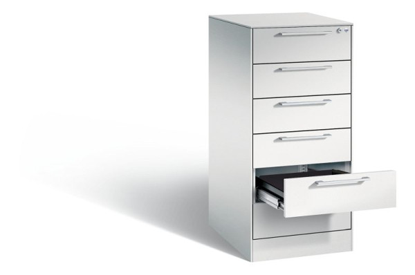 C+P Karteischrank Asisto, H1010xB440xT600mm, Farbe: Lichtgrau, Bügelgriff, 146245-622 S10000