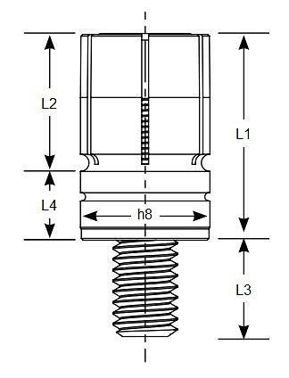 Mitee-Bite XYZ Press Fit Pin 16mm, X38660