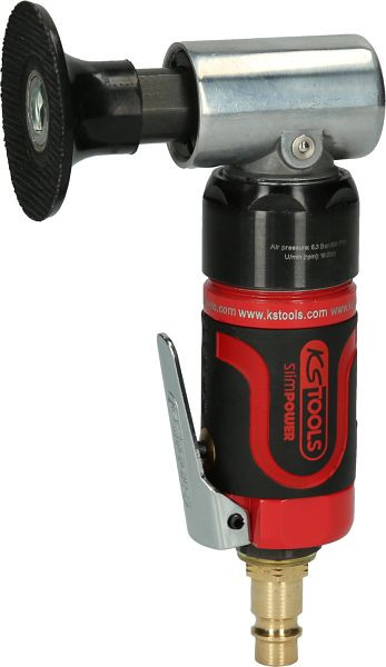 KS Tools SlimPOWER Mini-Druckluft-Schleifmaschine für große Pads, 19000 U/min, 515.5580