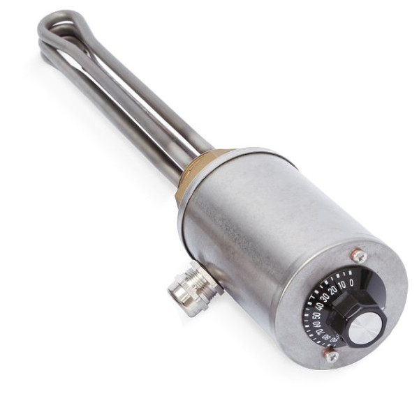 Schultze Einschraubheizkörper G1 1/2, Messing / V4A, Regler 0-95°C, 1.5kW Eintauchtiefe 180mm, EHK G112A001