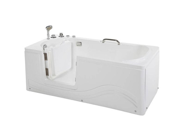 HOME DELUXE Seniorenbadewanne VITAL - M liegend Links, 1219