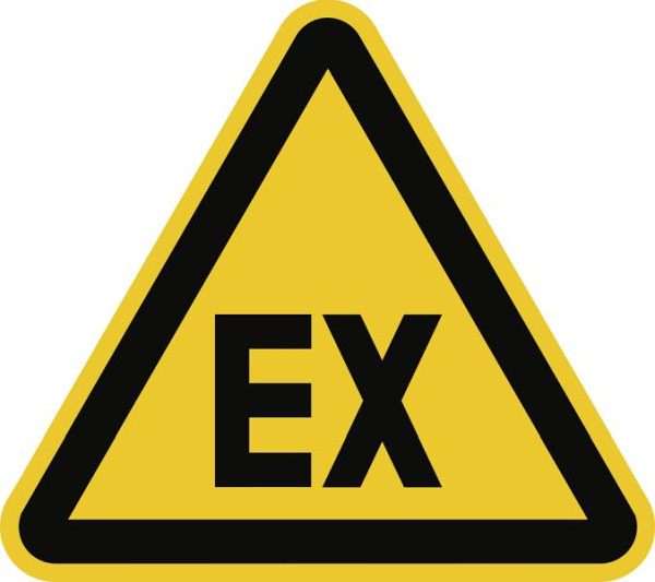 Moedel Warnung vor explosionsfähiger Atmosphäre DIN 4844-2, Aluminium, 300 mm Seitenlänge, 58294