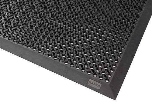 DENIOS Schmutzfangmatte OB 7.9 für den Außenbereich, Naturgummi, schwarz, 70 x 90 cm, 247770
