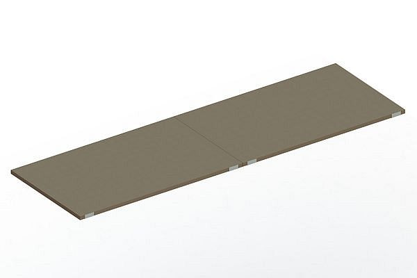 Meta Spanplattenboden 3600x1100x38 mm mit Zentrierblech, für Palettenregal MULTIPAL, 20077789