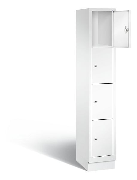 C+P Schließfachschrank Evolo, H1800xB320xT500mm, Farbe: Verkehrsweiß, 48020-104 S10130