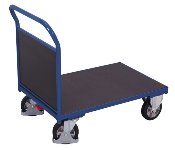 VARIOfit Stirnwandwagen mit Siebdruckplatte, Ladefläche: 1.625 x 800 mm, RAL 5010 enzianblau, sw-800.183