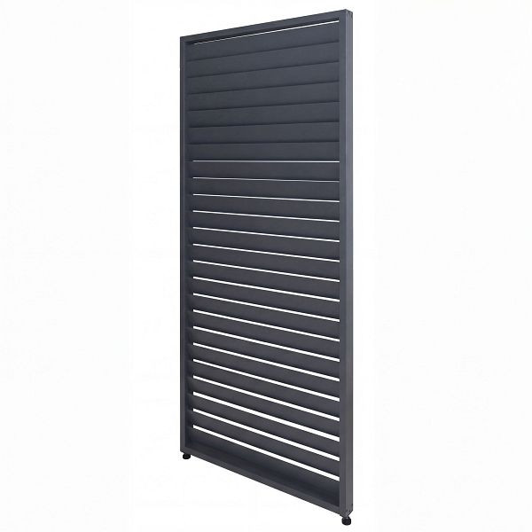Mendler Lamellenwand für Pergola HWC-P65, Lamellenpaneel Modul Paneel Seitenwand, Aluminium 220x90cm, anthrazit, 119518