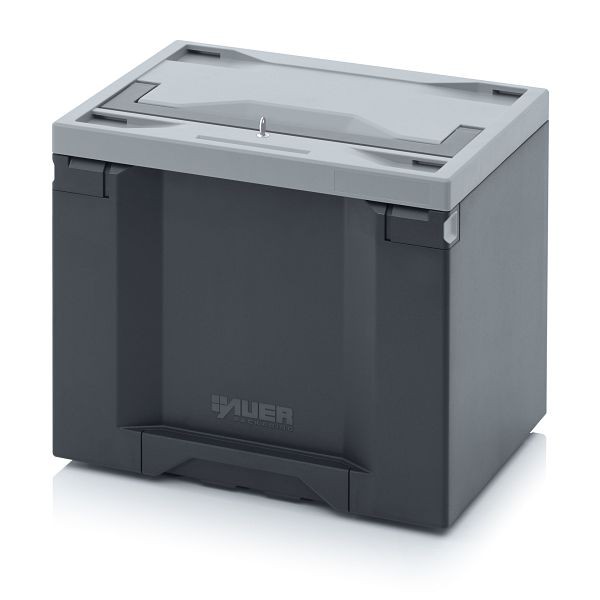 Auer Toolboxen Pro, 40 x 30 x 34 cm, Box dunkelgrau, Deckel hellgrau, TB S 4333 F4