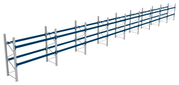 BITO Palettenregal P2 2505x1100x25500 Komplettregal, 2E, 800 RAL5010 U, 56409