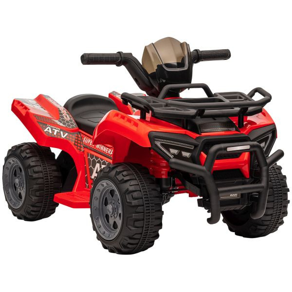 HOMCOM Mini Elektro-Quad Kinder Elektro ATV Kinderwagen Kinderauto Rot, 370-189V90RD