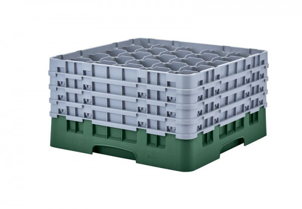 Cambro Spülkorb mit 25 Fächern Camrack® 23,8 cm maximale Höhe, Farbe: Flaschengrün, 25S900119
