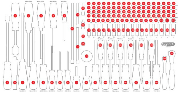 KS Tools Leere Schaumstoffeinlage zu 813.0146, 813.0146-97