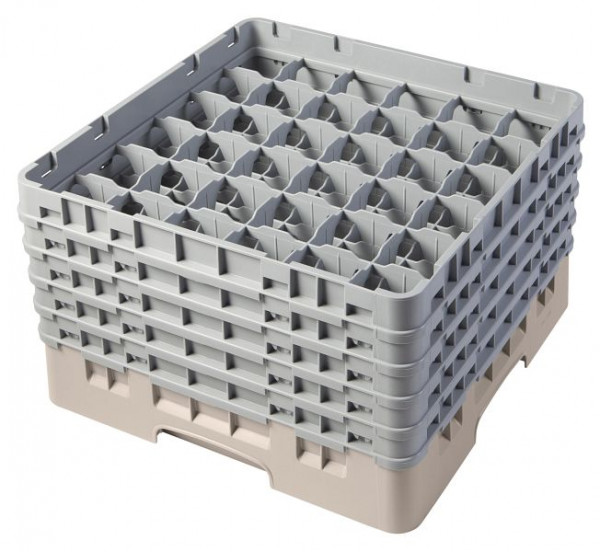 Cambro Spülkorb mit 36 Fächer Camrack® 25,7 cm Beige, 36S958184