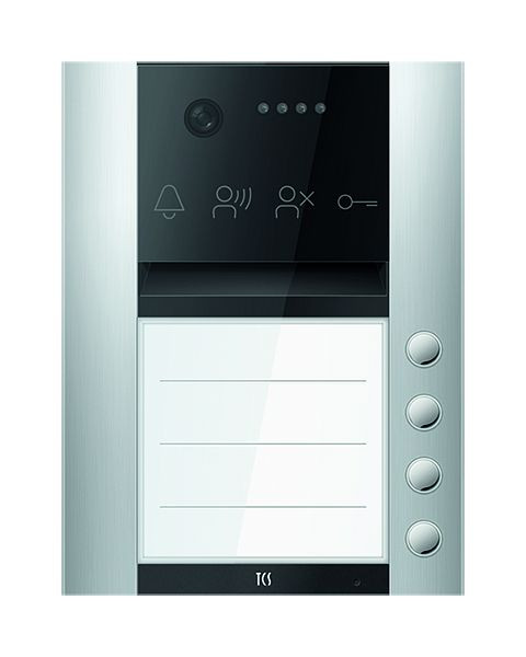 TCS Türkontrollsystem PES PRO IP Video Außenstation 4T 1 Spalte AP silber, AVA410104-0010