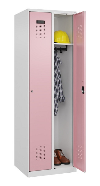 C+P Spind Evolo PLUS, 2 Abteile, 1850x600x500mm, 9016/3015, Verschluss Zylinderschloss, Ablageböden 2, 049000-20 S10045