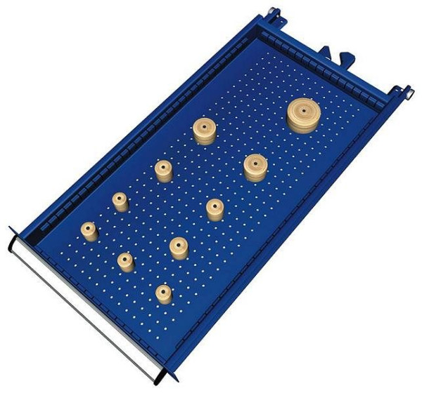 KLW Einteilungsmaterialsatz für Schubladen Fachhöhe 50 bis 400 mm in SDB - Schrank, Schrankgröße 419 x 750 mm B x T, SDB-B06-030