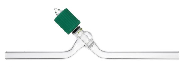 Rettberg Hochvakuum-Durchgangsventil, 0-8 mm, mit Glas-Spindel, 107000244