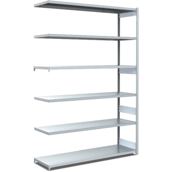 BITO Fachbodenregal Typ: L/M/S Anbaufeld 40mm-Boden Set /L 100kg 2499x1296x524 verzinkt, C1231-0019