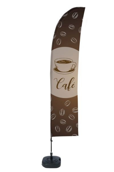 Showdown Displays Beach Flag Budget Wind Komplettset Kaffee Spanisch, BFBL-WT21-17-I172