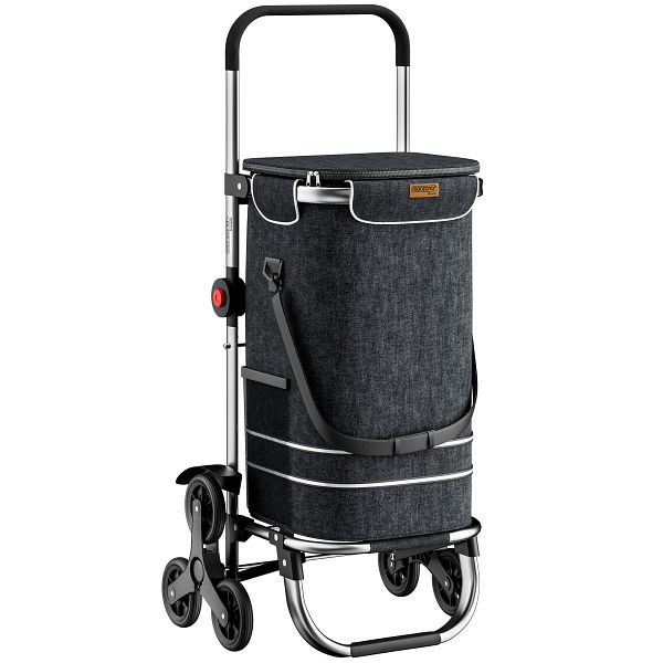 monzana Einkaufstrolley Treppensteiger Schwarz, 109120, 4251776909134
