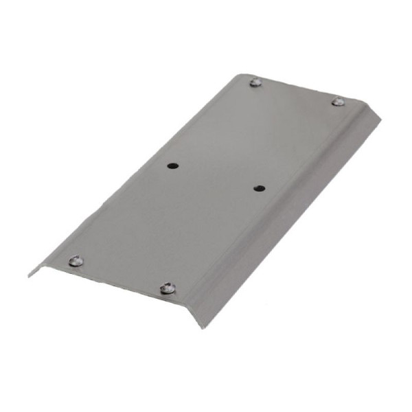 Stein HGS Adapterplatte für Reihenanlehnbügel 'Kalchas', RAL 9006 weißaluminium, 41106