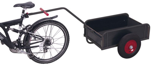 VARIOfit Fahrradanhänger mit Bordwand, Ladefläche: 805 x 535 mm, RAL 7016 anthrazitgrau, zu-1391/AG