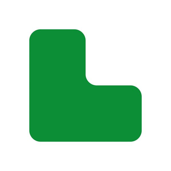 Eichner Stellplatzmarker "L-Stück", Schenkelbreite 50 mm, Länge 100x100 mm, für glatte oder leicht rauhe Gründe innen, grün, 9225-20010-030
