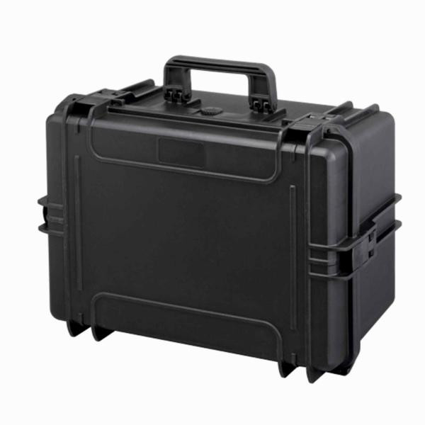 MAX wasser- und staubdichter Kunststoffkoffer, IP67 zertifiziert, schwarz, mit anpassbarer Rasterschaumstoffeinlage, MAX505H280S