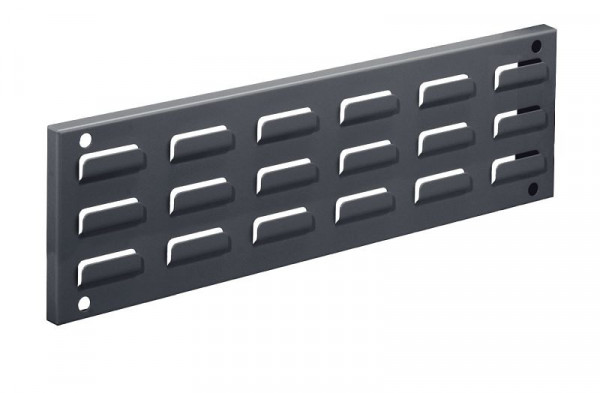 Kappes RasterPlan Wandschiene Schlitzplatte, leer, L 460 x H 140 mm, RAL 7016, 4202.00.5308