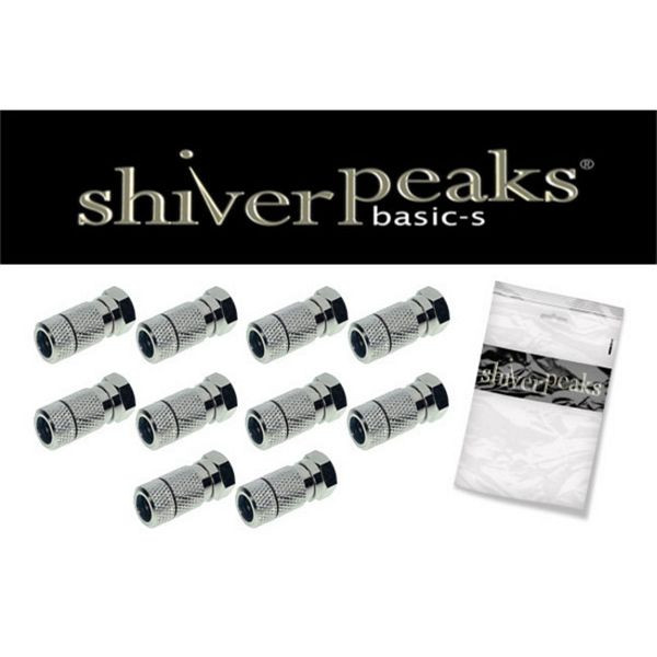 shiverpeaks BASIC-S, F-Stecker 6,7, mit 2x Dichtungsring, mit großer Mutter, VE: 10 Stück, BS85009-2R-10