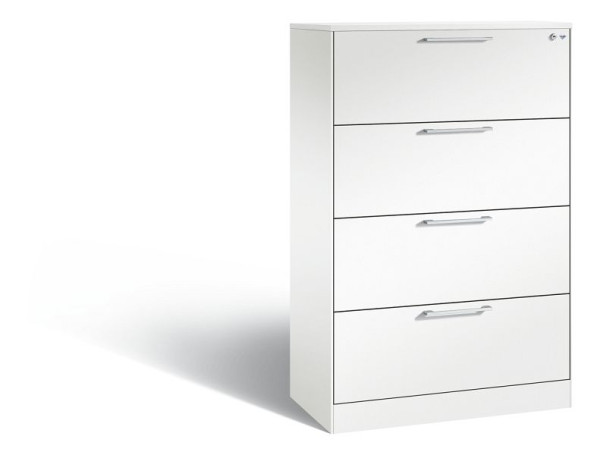 C+P Hängeregistraturschrank Asisto, H1310xB800xT435mm, Farbe: Verkehrsweiß, Bügelgriff, 146023-412 S10116