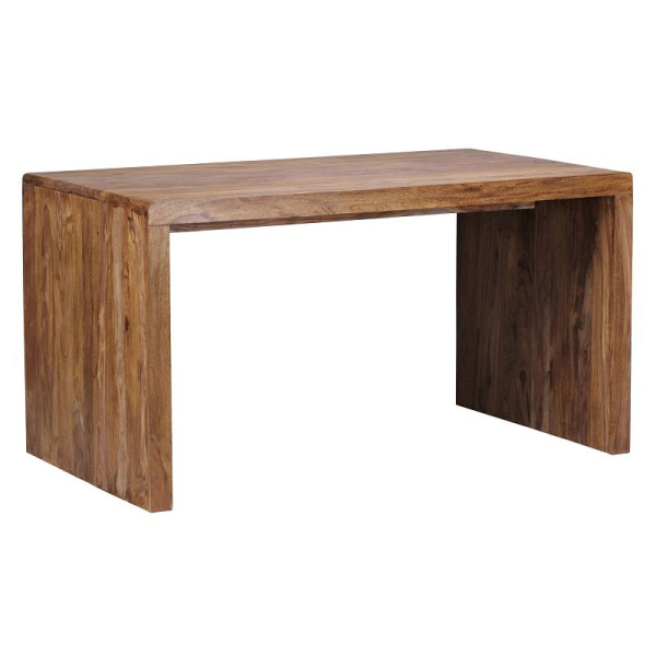 Wohnling Schreibtisch BOHA Massivholz Sheesham 160 cm breit Echtholz Design Ablage, WL1.383