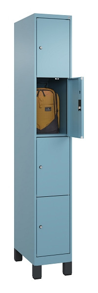 C+P Schließfachschrank Evolo PLUS, mit Füßen, 4 Fächer, 1950x300x500mm, 0010/00, 049010-104 S10021