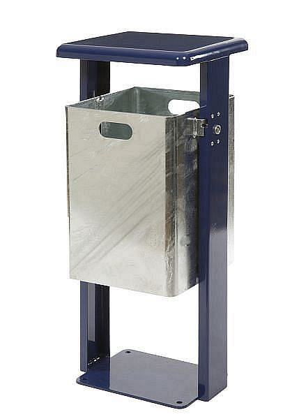 Renner Rechteck-Standabfallbehälter 40 L, mit abgerundeter Haube (t=3 mm), feuerverzinkt und komplett pulverbeschichtet, anthrazitgrau, 7083-30PV 7016