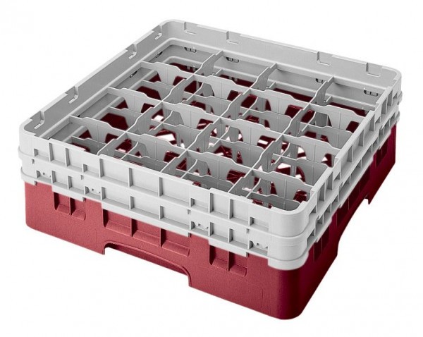 Cambro Spülkorb mit 16 Fächer Camrack® Höhe: 13 cm Preiselbeere, 16S434416