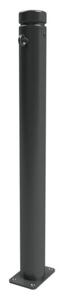 Schake Stilpoller Typ 482PB -ortsfest- zum Audfübeln, Ø 82mm, mit, Zierkopf inkl Ziernut, beschichtet DB 703, mit 1 Öse, 482PB+1