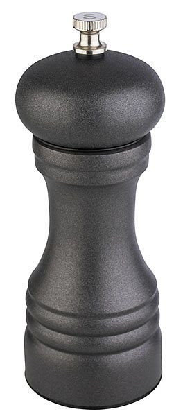 APS Salzmühle -GUNMETAL-, Ø 6 cm, Höhe: 15,5 cm, Edelstahl, Farbe: grau, Mahlwerk aus Edelstahl, 40556