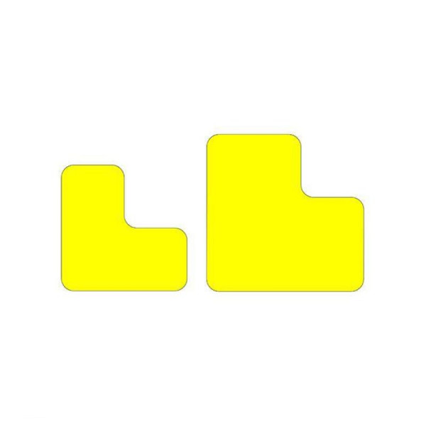 Stein HGS Antirutsch-Lagerplatzkennzeichnung -WT-5610- L-Stücke, 75 x 125 mm / gelb, VE: 25 Stück, 39254