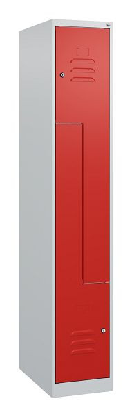 C+P Z-Spind Classic PLUS, 2 Abteile, 1700x300x500mm, 7035/3020, Zylinderschlösser, 0800037-102 S10003