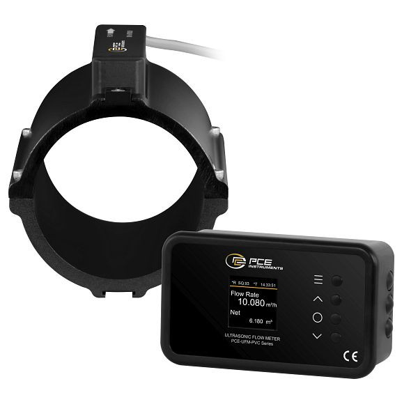 PCE Instruments Durchflussmesser zum Festeinbau, PoE und Sensor mit 9 m Ethernet-Kabel, für PVC-Rohre; DN80, PCE-UFM 80PVC