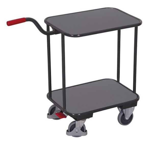 VARIOfit Griffroller mit 2 Ladeflächen, Außenmaße: 940 x 455 x 910 mm, RAL 7016 anthrazitgrau, sw-450.800/AG