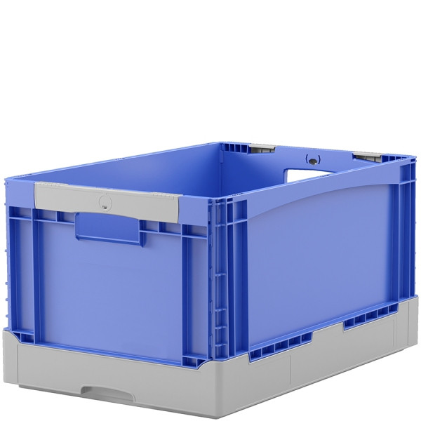 BITO KlappboxEQ 64281 blau, Durchfassgriff, 400x285x600mm, 31468