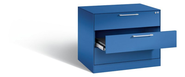 C+P Karteischrank Asisto, H710xB800xT600mm, Farbe: Enzianblau, Bügelgriff, 146273-323 S10192