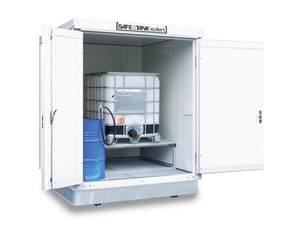 SÄBU SAFE Tank 400 KTC, isoliert, montiert, Kunststoffbeschichtet RAL 9002, 2.100 x 2.170 x 2.650 mm, F8850750201