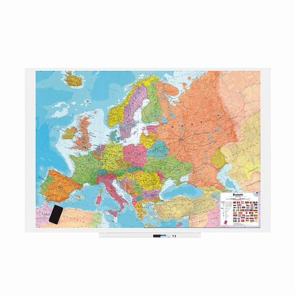 Rocada Whiteboard Skin MAP lackierte Oberfläche-Europa, 6421MAPUE