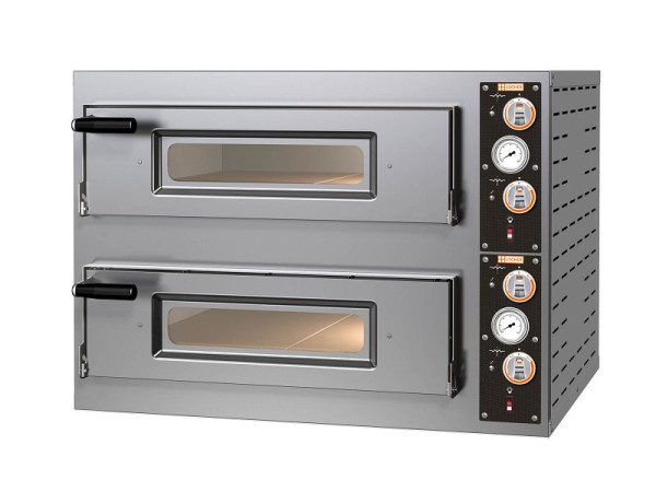 Locher Pizzaofen, 2 Backkammern, 14,6 kW EP105/2, Vollschamott, 622769