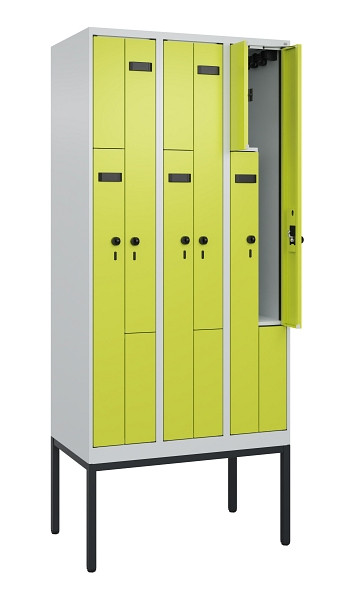 C+P Z-Spind Evolo PLUS, Gestell, 6 Fächer, 2120x900x500mm, 7035/0024, Drehriegel, 0490337-306 S10011