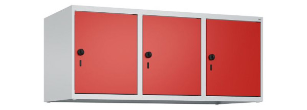 C+P Schrankaufsatz Classic PLUS, Aufsatzschrank, 7035/3020, Drehriegel, 500x1200x500mm, 3 Abteile, 080090-32 S10002