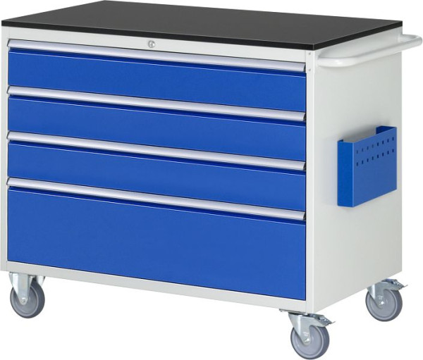 RAU Montagewagen Serie 7000, B1145xT650xH970mm, Arbeitsplatte melaminharzbeschichtet, Schubladen: 3xH150, 1xH270mm, 05-XXL5.3A-M.11